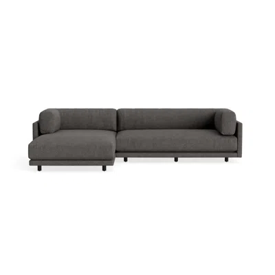 Blu Dot Sunday Small Sofa With Chaise - Kelso Charcoal / Left