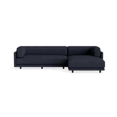 Blu Dot Sunday Small Sofa With Chaise - Kvadrat Autumn Navy / Right