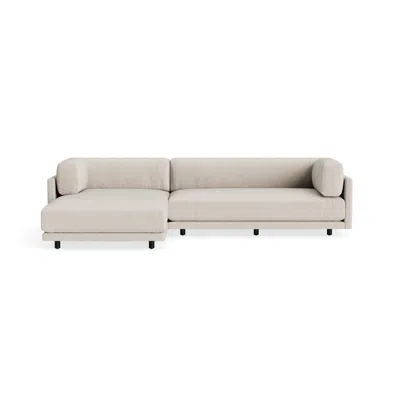 Blu Dot Sunday Small Sofa With Chaise - Landa Stone / Left