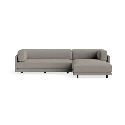 Blu Dot Sunday Small Sofa With Chaise - Sanford Black / Right