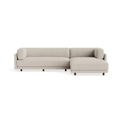 Blu Dot Sunday Small Sofa With Chaise - Sanford Linen / Right