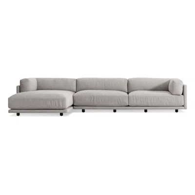 Blu Dot Sunday Sofa W/ Left Arm Chaise In Agnew Grey