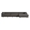 Blu Dot Sunday Sofa W/ Right Arm Chaise In Kelso Charcoal