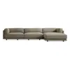 Blu Dot Sunday Sofa W/ Right Arm Chaise In Sanford Black