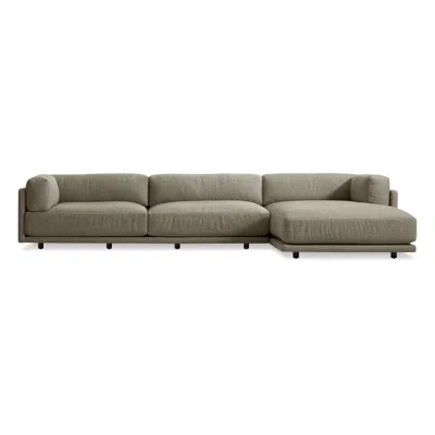 Blu Dot Sunday Sofa W/ Right Arm Chaise In Sanford Black