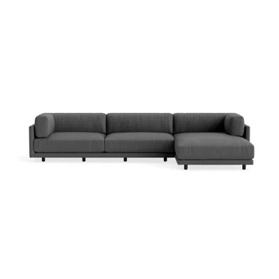 Blu Dot Sunday Sofa With Chaise - Gabro Grey / Right