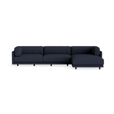 Blu Dot Sunday Sofa With Chaise - Kvadrat Autumn Navy / Right