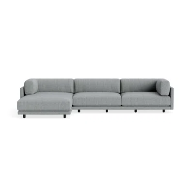 Blu Dot Sunday Sofa With Chaise - Kvadrat Guest Grey Blue / Left