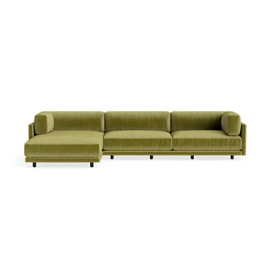 Blu Dot Sunday Sofa With Chaise - Loden Velvet / Left