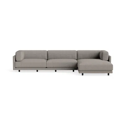 Blu Dot Sunday Sofa With Chaise - Sanford Black / Right