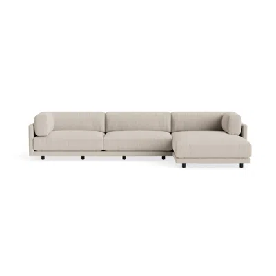 Blu Dot Sunday Sofa With Chaise - Sanford Linen / Right