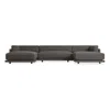 Blu Dot Sunday U Shaped Sectional Sofa In Kelso Charcoal
