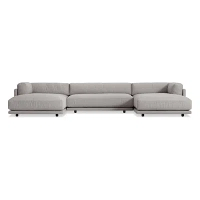 Blu Dot Sunday U-shaped Sectional Sofa - Agnew Grey