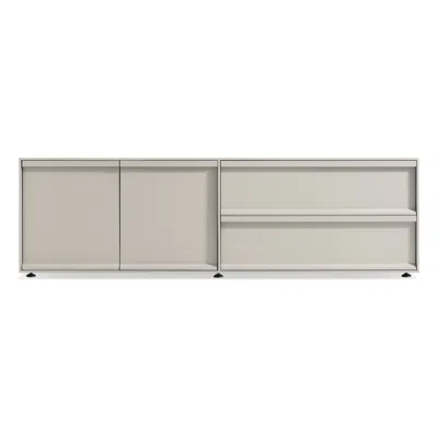 Blu Dot Superchoice 2 Door / 2 Drawer Console In Putty