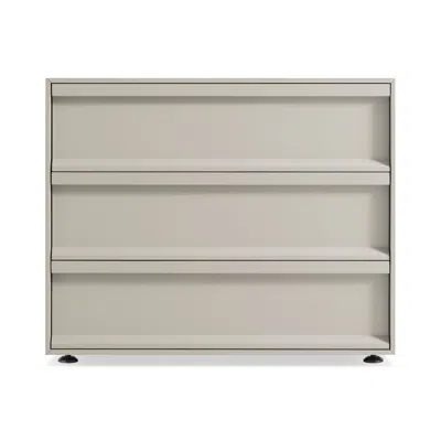 Blu Dot Superchoice 3 Drawer Dresser - Putty In Gray