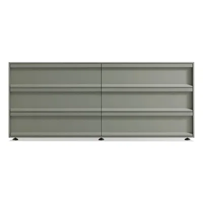 Blu Dot Superchoice 6 Drawer Dresser In Grey Green