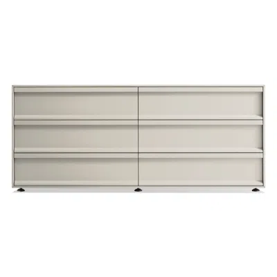 Blu Dot Superchoice 6 Drawer Dresser - Putty In Gray