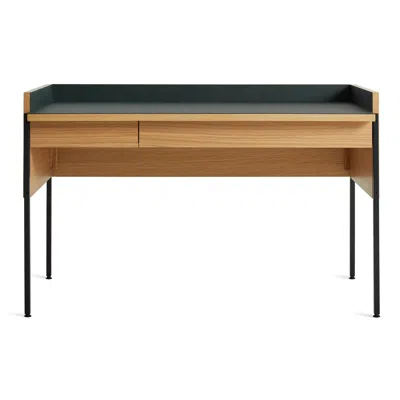 Blu Dot Tabloid Desk - White Oak / Navy Green