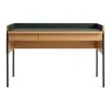 Blu Dot Tabloid Desk In White Oak/navy Green