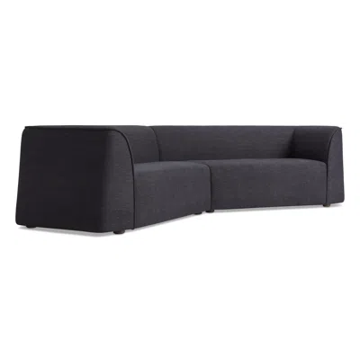 Blu Dot Thataway Small Angled Sectional Sofa - Tofte Navy In Blue