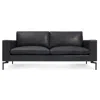 Blu Dot The New Standard 78" Leather Sofa In Granite Leather/black