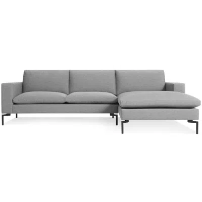 Blu Dot The New Standard Sofa W/ Right Arm Chaise In Spitzer Grey/black
