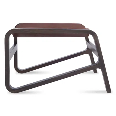Blu Dot Toro Ottoman In Chocolate/smoke