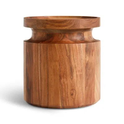 Blu Dot Turn Low Side Table In Acacia