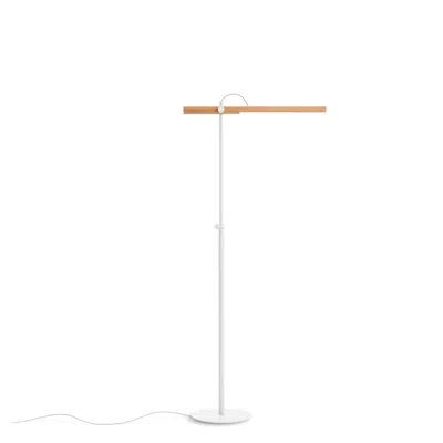 Blu Dot Type A Task Floor Lamp - White Oak / White