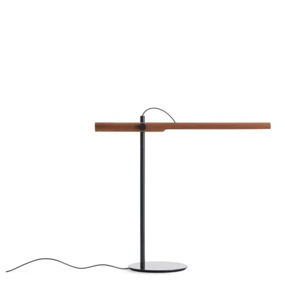 Blu Dot Type A Task Table Lamp - Walnut / Oblivion