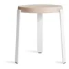 Blu Dot Unit Stool - Whitewashed Ash / White