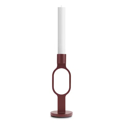 Blu Dot Who Goes There? Candle Holder Shape 2 In Oxblood
