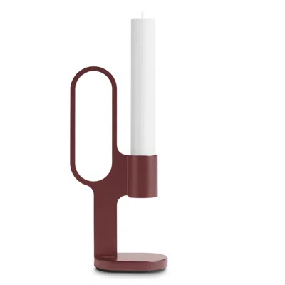 Blu Dot Who Goes There? Candle Holder Shape 3 - Oxblood In Burgundy