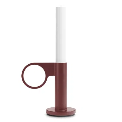 Blu Dot Who Goes There? Candle Holder Shape 4 In Oxblood