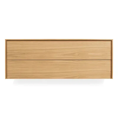 Blu Dot Wonder Wall 2.0 2 Drawer Cabinet - White Oak In Brown