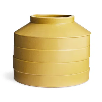 Blu Dot Wonk Vase Shape 2 - Ochre In Brown