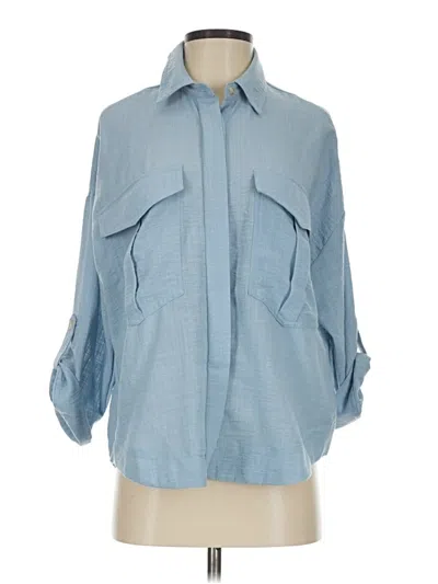 Pre-owned Blu Pepper 3/4 Sleeve Blouse In Blue