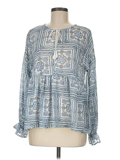 Pre-owned Blu Pepper 3/4 Sleeve Blouse In Blue