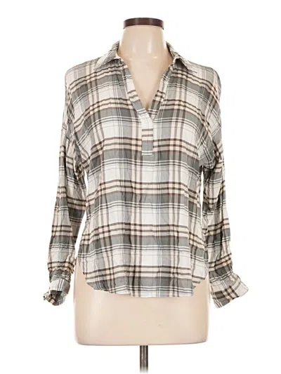 Pre-owned Blu Pepper 3/4 Sleeve Blouse In Tan