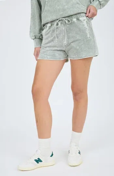 Blu Pepper Acid Wash Drawstring Shorts