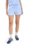 Blu Pepper Acid Wash Drawstring Shorts In Light Blue