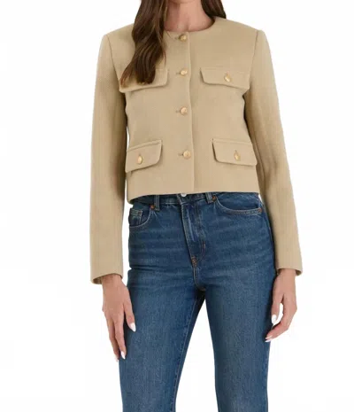 Blu Pepper Addison Decorated Coat In Beige In Neutral