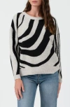 Blu Pepper Animal Stripe Sweater In White