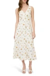 Blu Pepper Beach Print Midi Dress In Multi