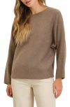 Blu Pepper Boatneck Sweater In Mocha