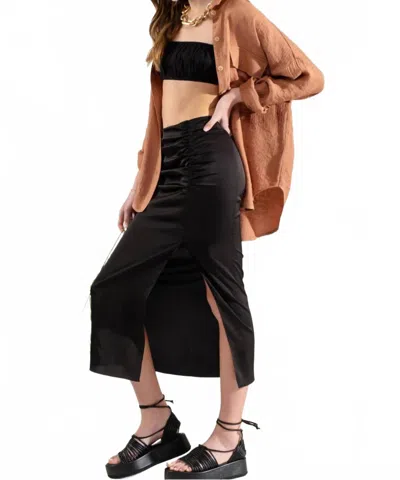Blu Pepper Boho Button Down Oversized Shirt In Sienna In Gold