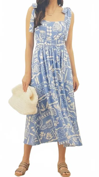 Blu Pepper Boho Dress In Blue
