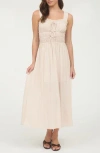 Blu Pepper Bow Embellished Fit & Flare Midi Dress