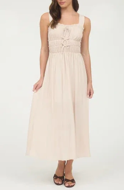 Blu Pepper Bow Embellished Fit & Flare Midi Dress