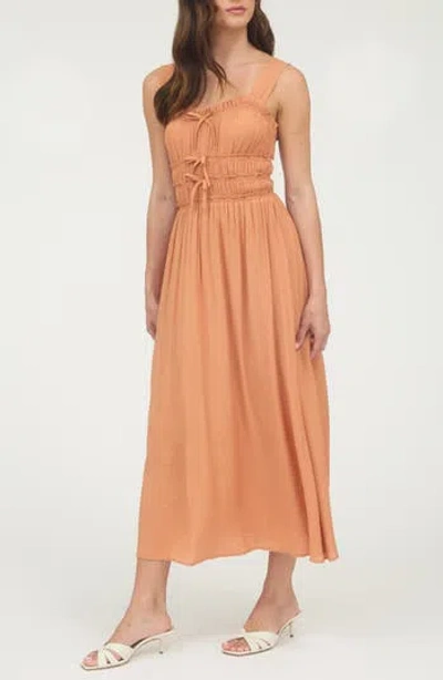 Blu Pepper Bow Embellished Fit & Flare Midi Dress